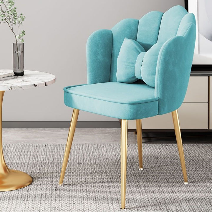 Modern Accent Chair with Gold Legs Stornfield