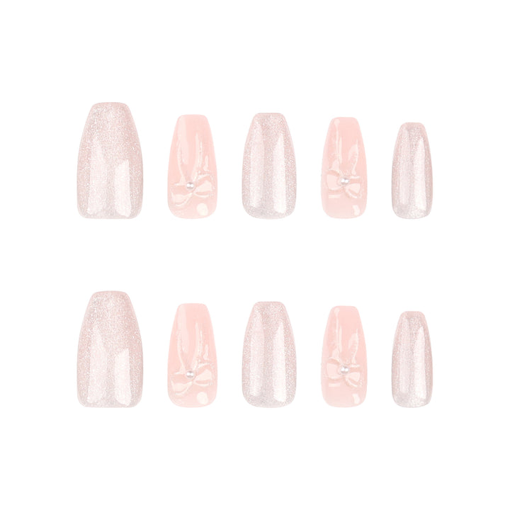 Artistic acrylic nails with glittering ombre design Stornfield