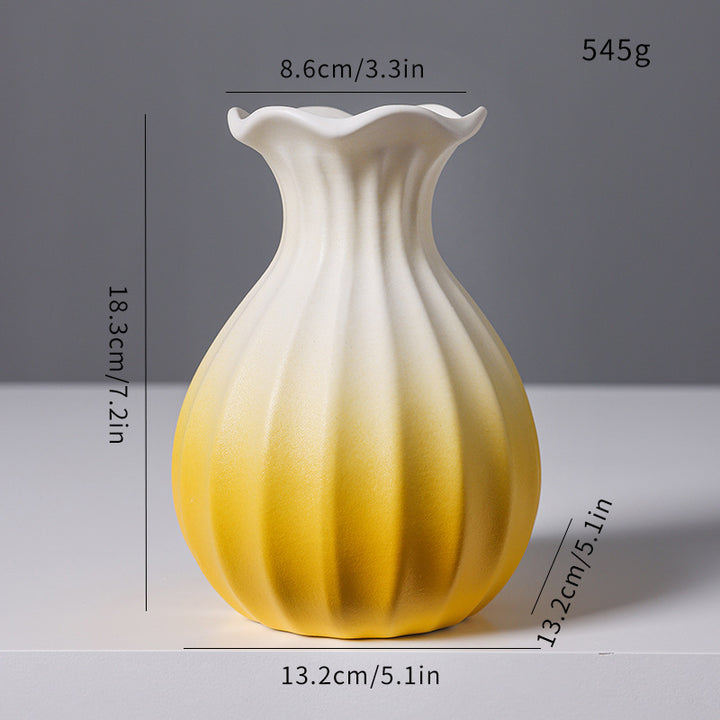 Textured Ceramic Flower Vase Stornfeild