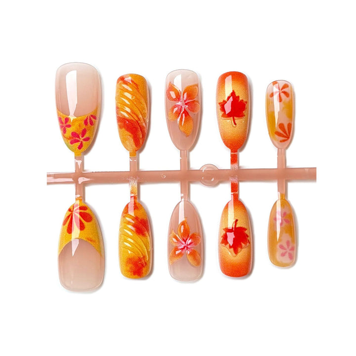 Artistic Floral Press-On Nail Set 1790746297
