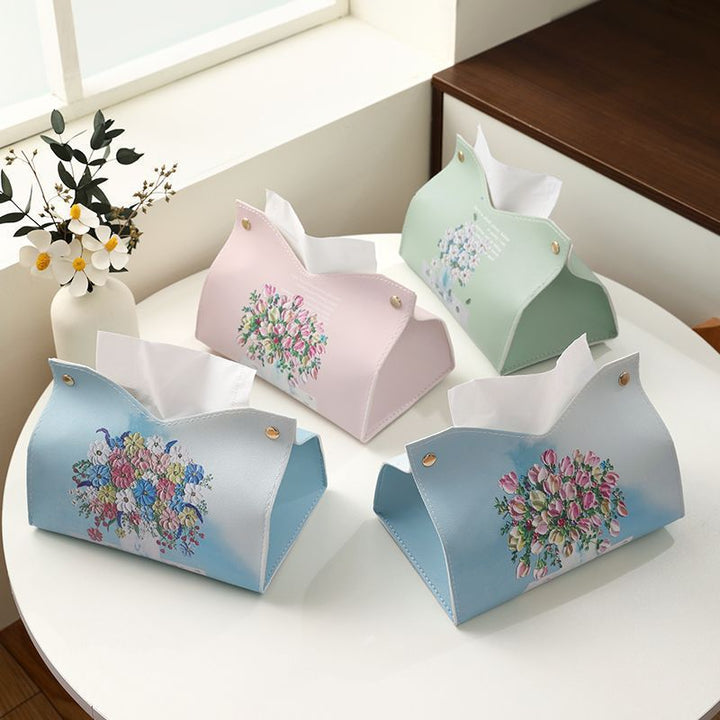 Decorative Floral Design Tissue Box Cover Stornfield