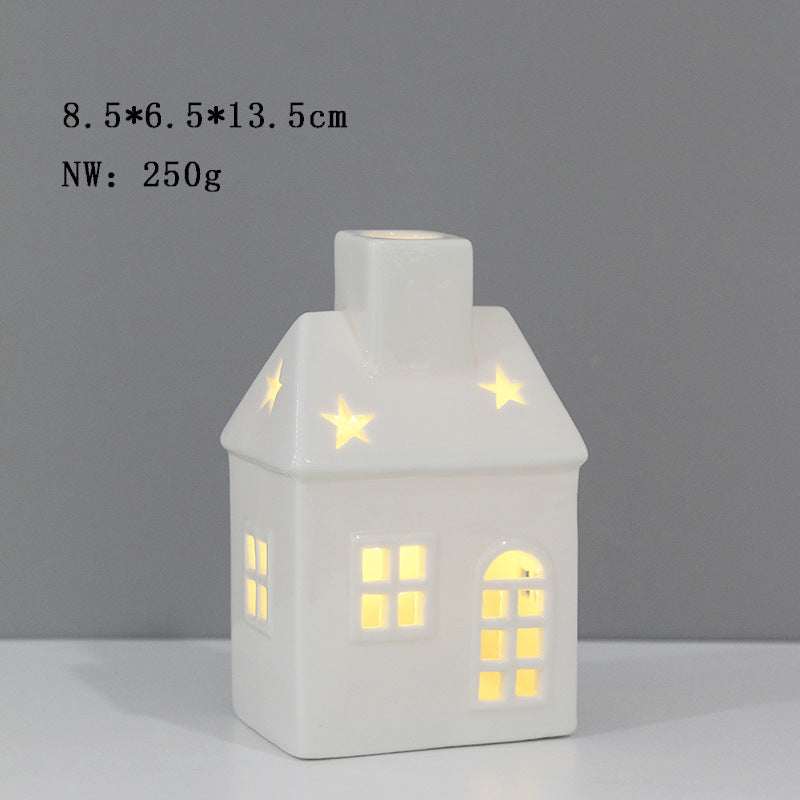 Ceramic House-Shaped Tea Light Holder Stornfeild