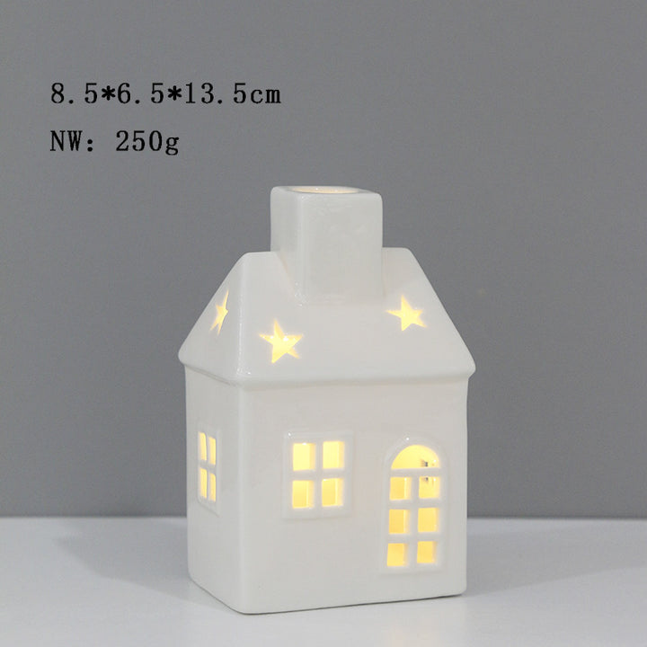 Ceramic House-Shaped Tea Light Holder Stornfeild