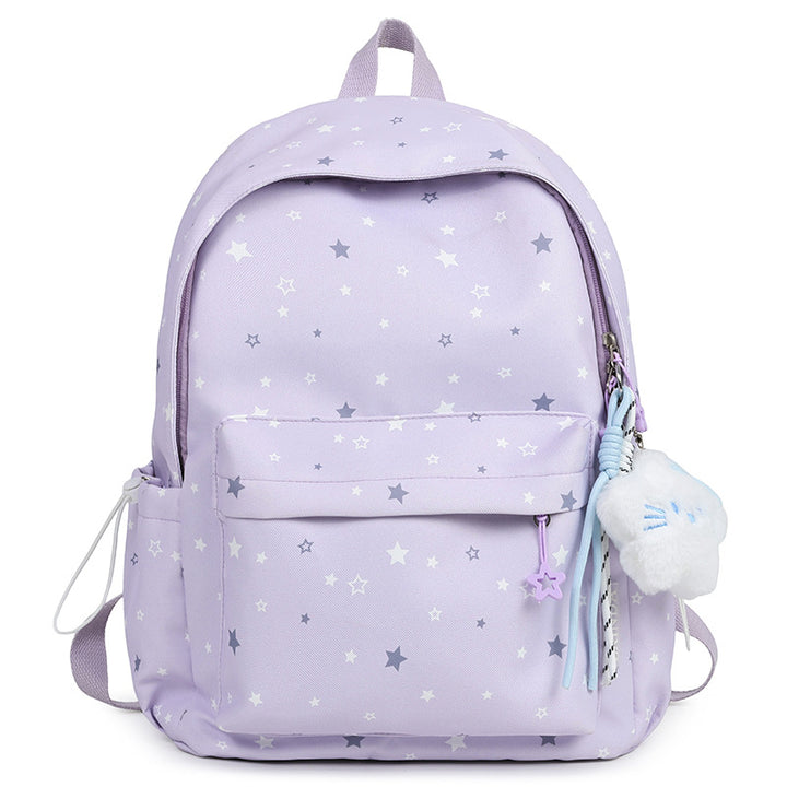 Starry Patterned Plush Backpack Stornfield
