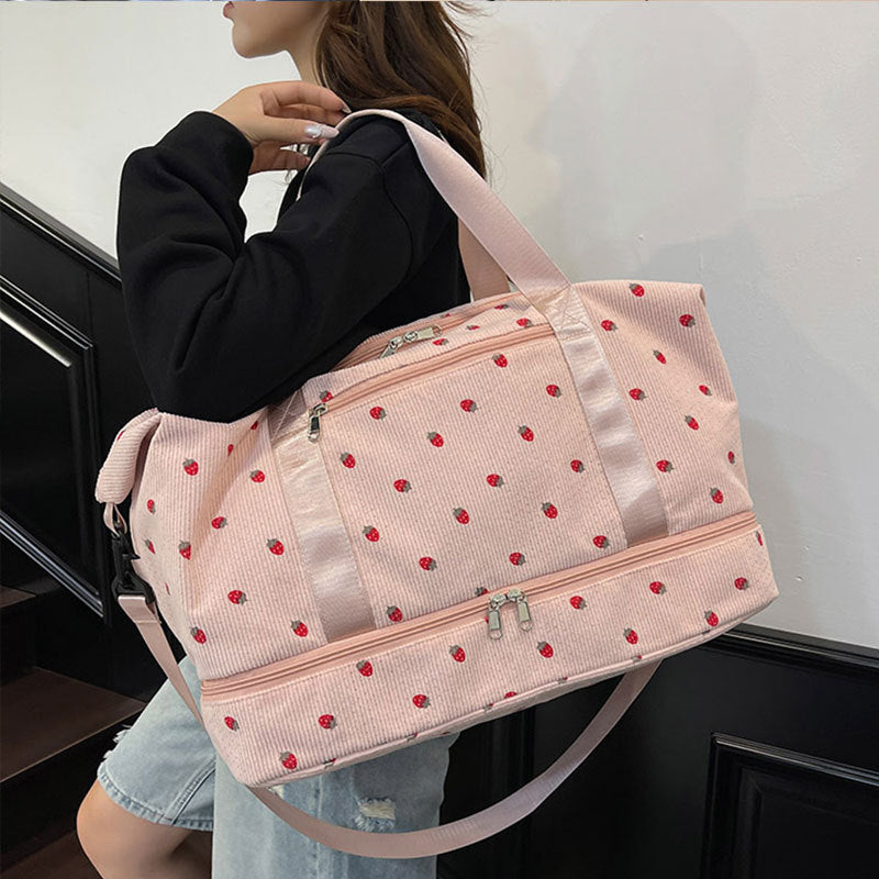 Multifunctional sport and travel bag with floral pattern Stornfield