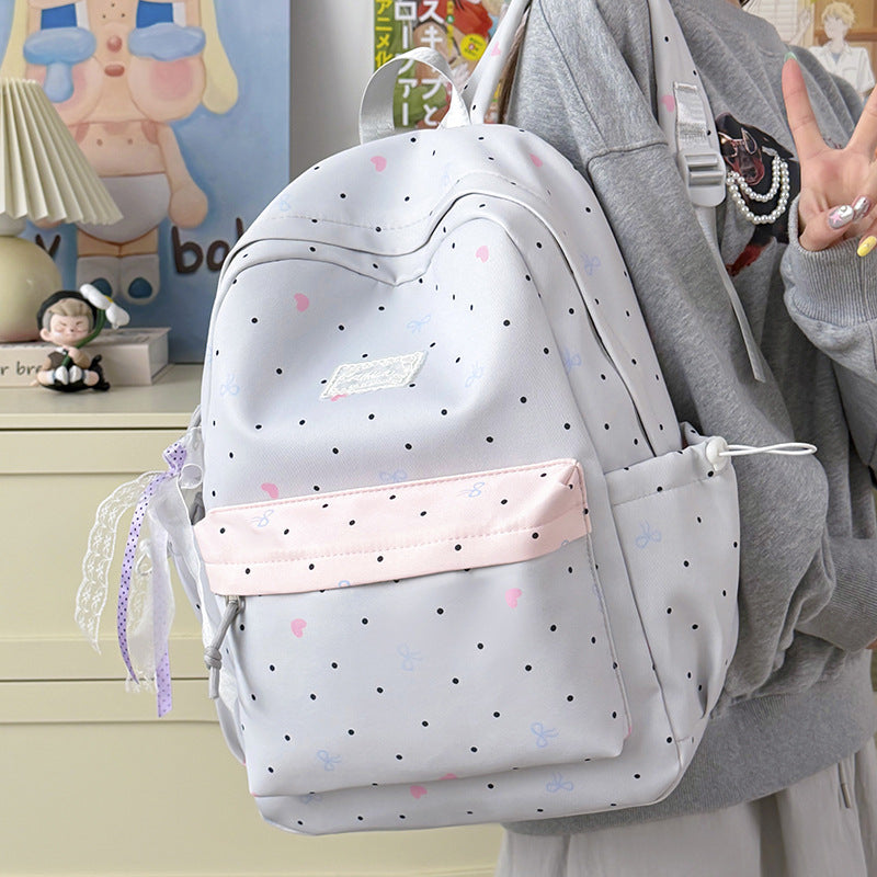 Charming Polka Dot School Backpack Stornfield