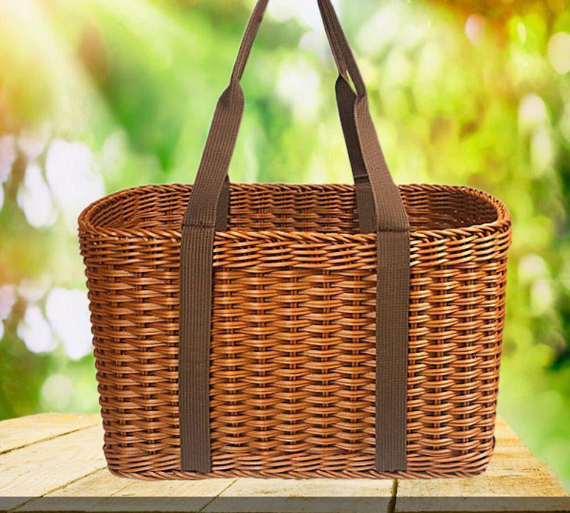 Handcrafted Woven Shopper Basket Stornfield