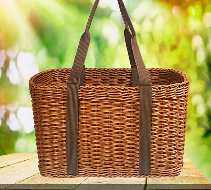 Handcrafted Woven Shopper Basket Stornfield