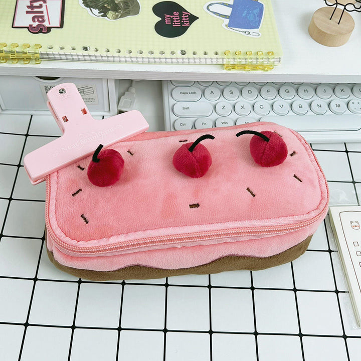 Plush Dessert-Themed Pencil Pouch
