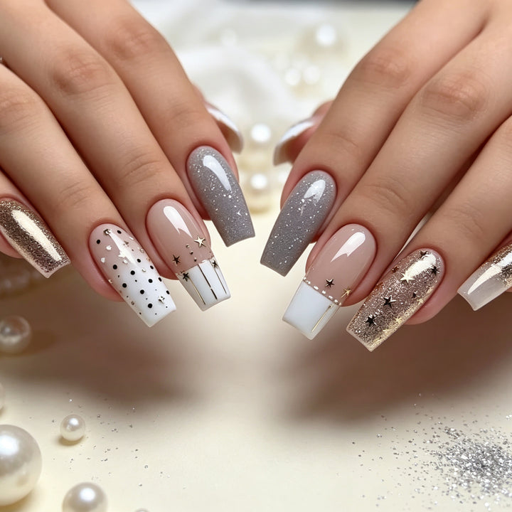 Elegant Starry Nail Art Stornfield