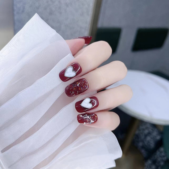 Glamorous Heart Design Press-On Nails Stornfield