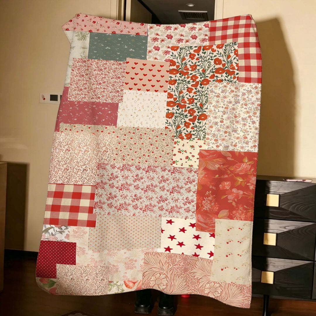 Patchwork Design Throw Blanket