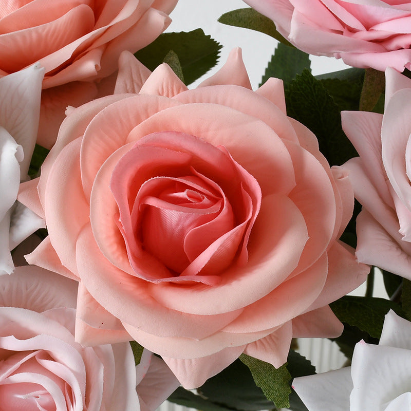Realistic Silk Rose Decoration