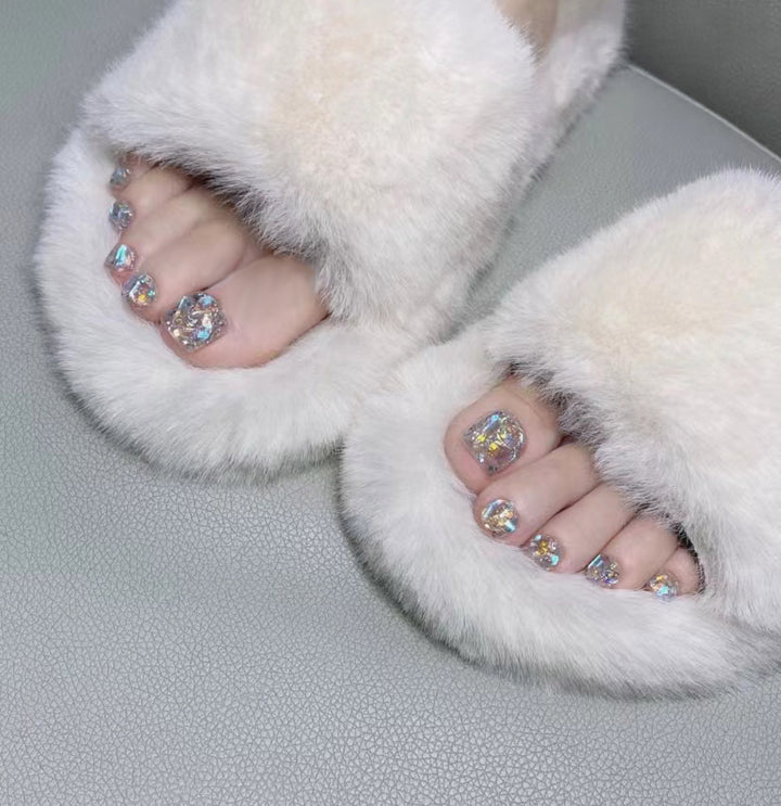 Rhinestone-Embellished Flip Flop Sandals Stornfield