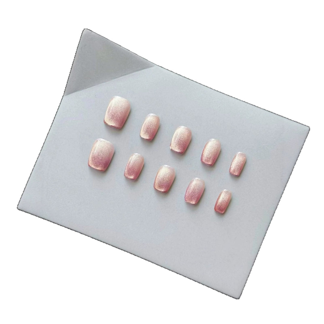 Press-On Nail Set with Gradient Glitter Effect
