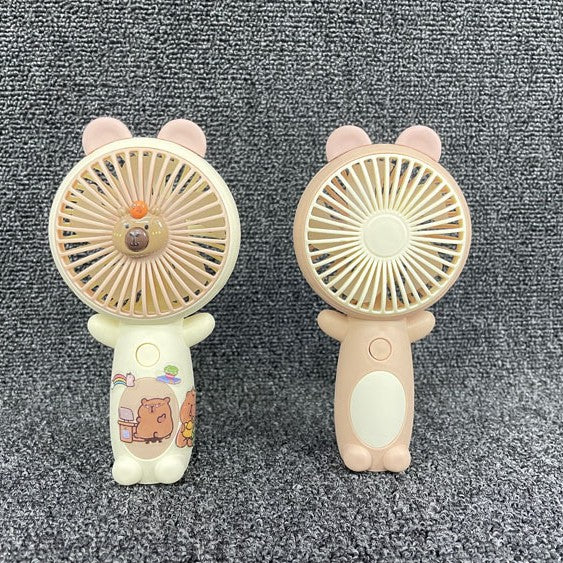 Unisex Portable Hand Fan in Playful Bear Design Stornfield