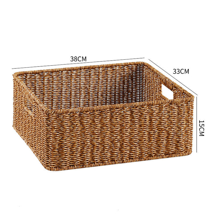 Handwoven Storage Basket with Cutout Handles Stornfield