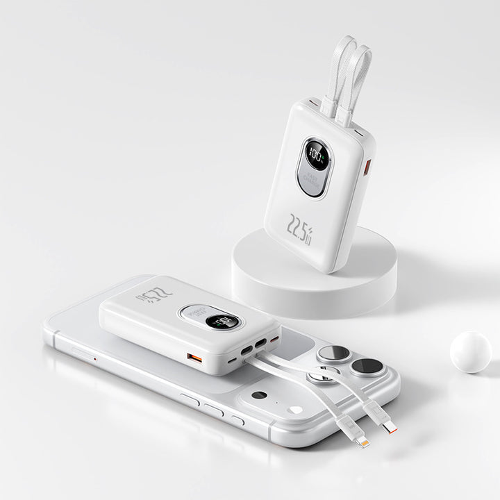 Power bank with fast charging function and integrated cable system Stornfield