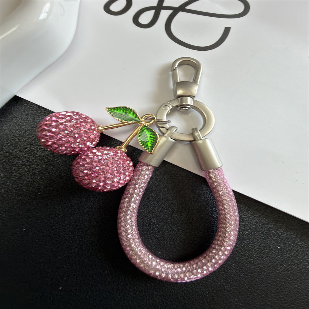 Decorative Rhinestone Cherry Keychain Stornfield