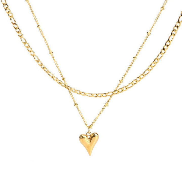 Layered Heart Pendant Necklace Stornfield 1787044446