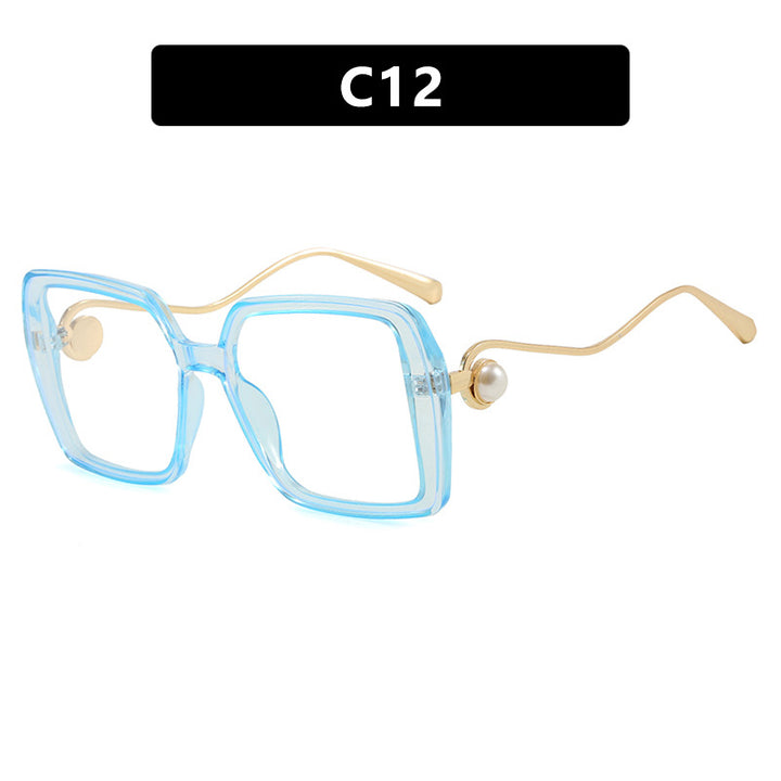 Women's fashionable square glasses with elegant metal frame and unique accents Stornfield