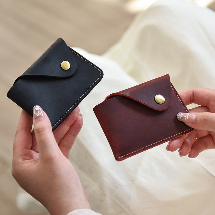 Premium Leather Buttoned Cardholder Stornfield