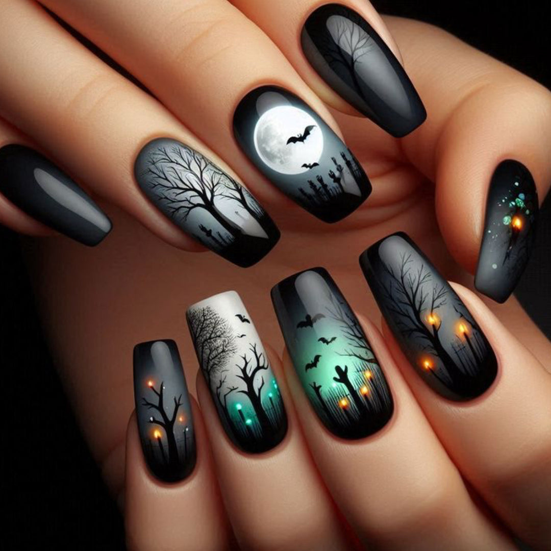 Gothic Horror-Themed Nail Art Extensions Stornfield