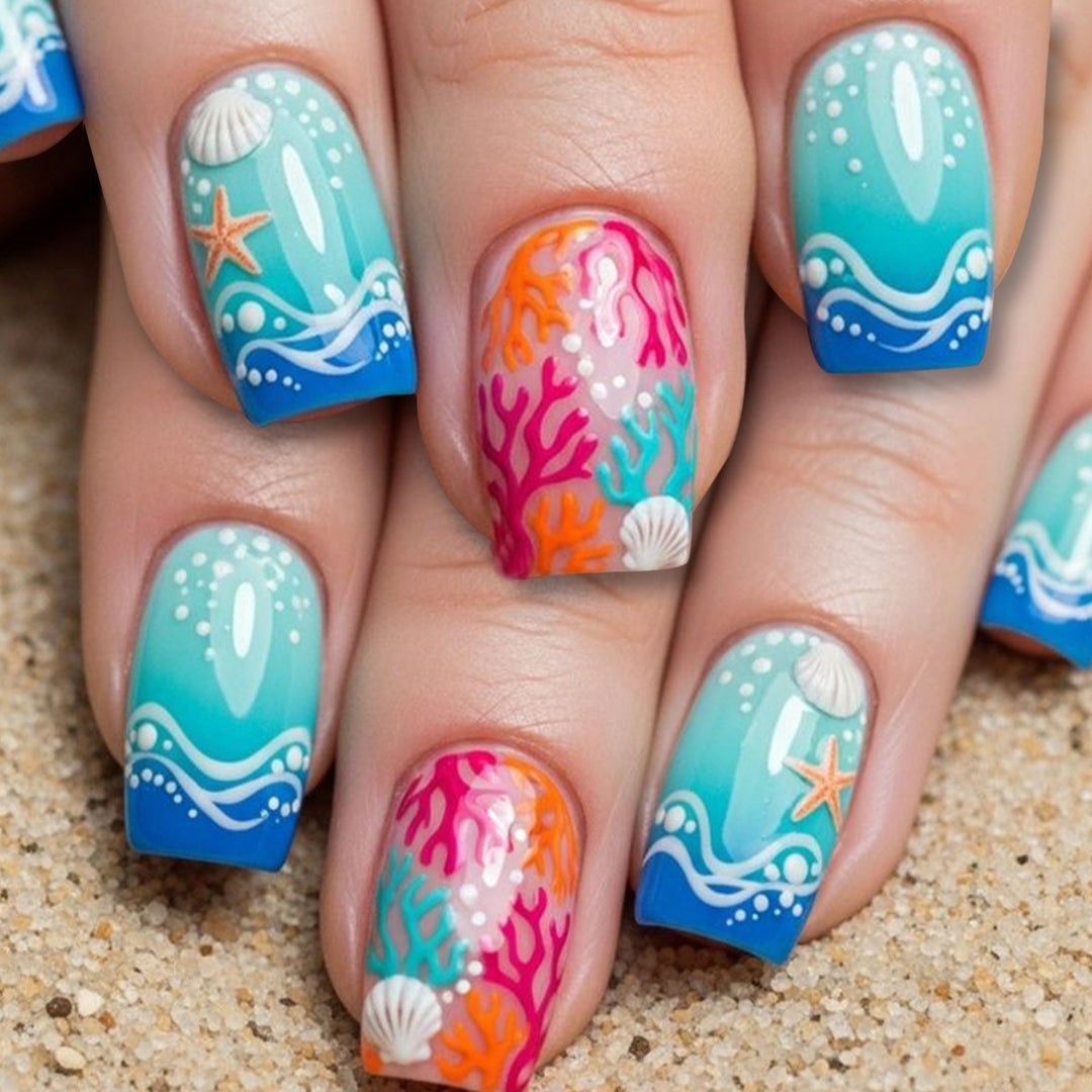 Ocean-Inspired Nail Art Decoration Set Stornfield