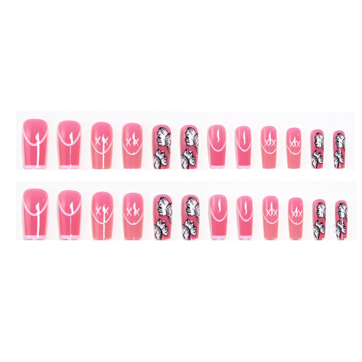 Creative nail art set with floral and graphic designs Stornfield