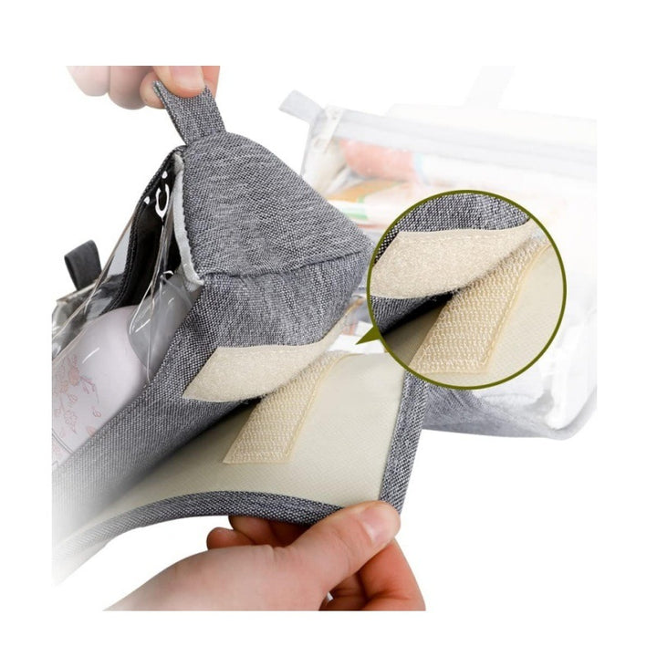 Practical cosmetic organizer bag with transparent compartments Stornfield