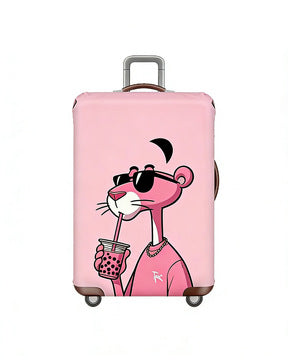 Women's stretchable suitcase cover with rabbit motif, tear-resistant stretch material and openings for handle and wheels Stornfield