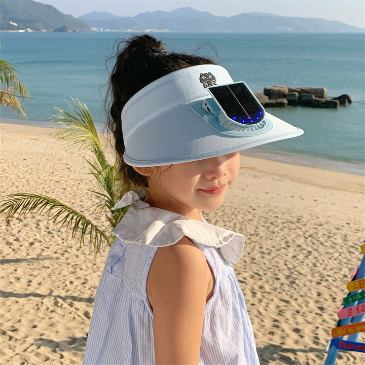 Child-Sunshade with Solar Fan and Integrated LED Lights Stornfield