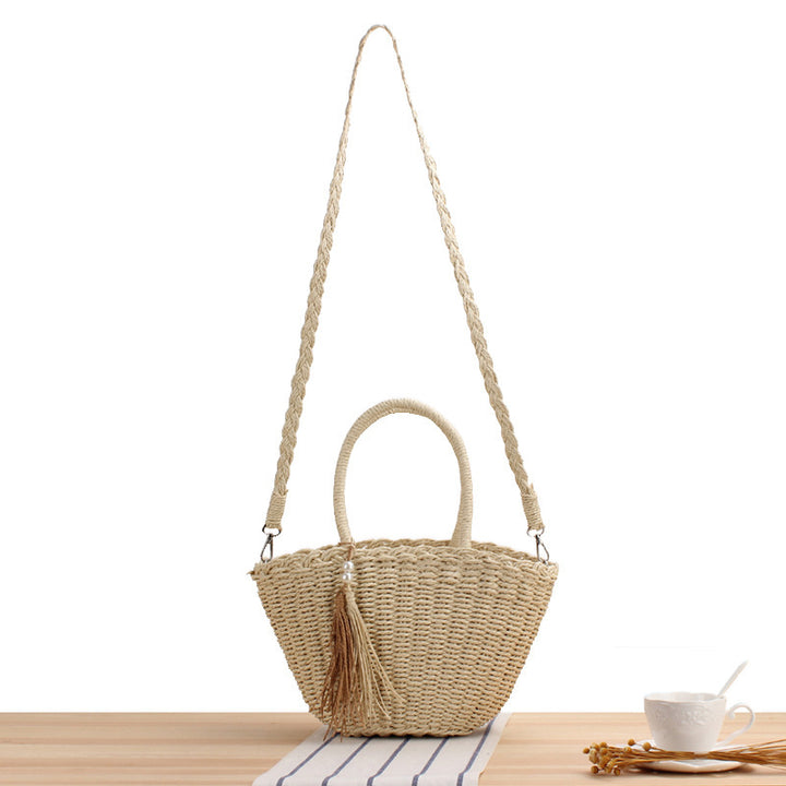 Braided crossbody bag with tassel decoration Stornfield