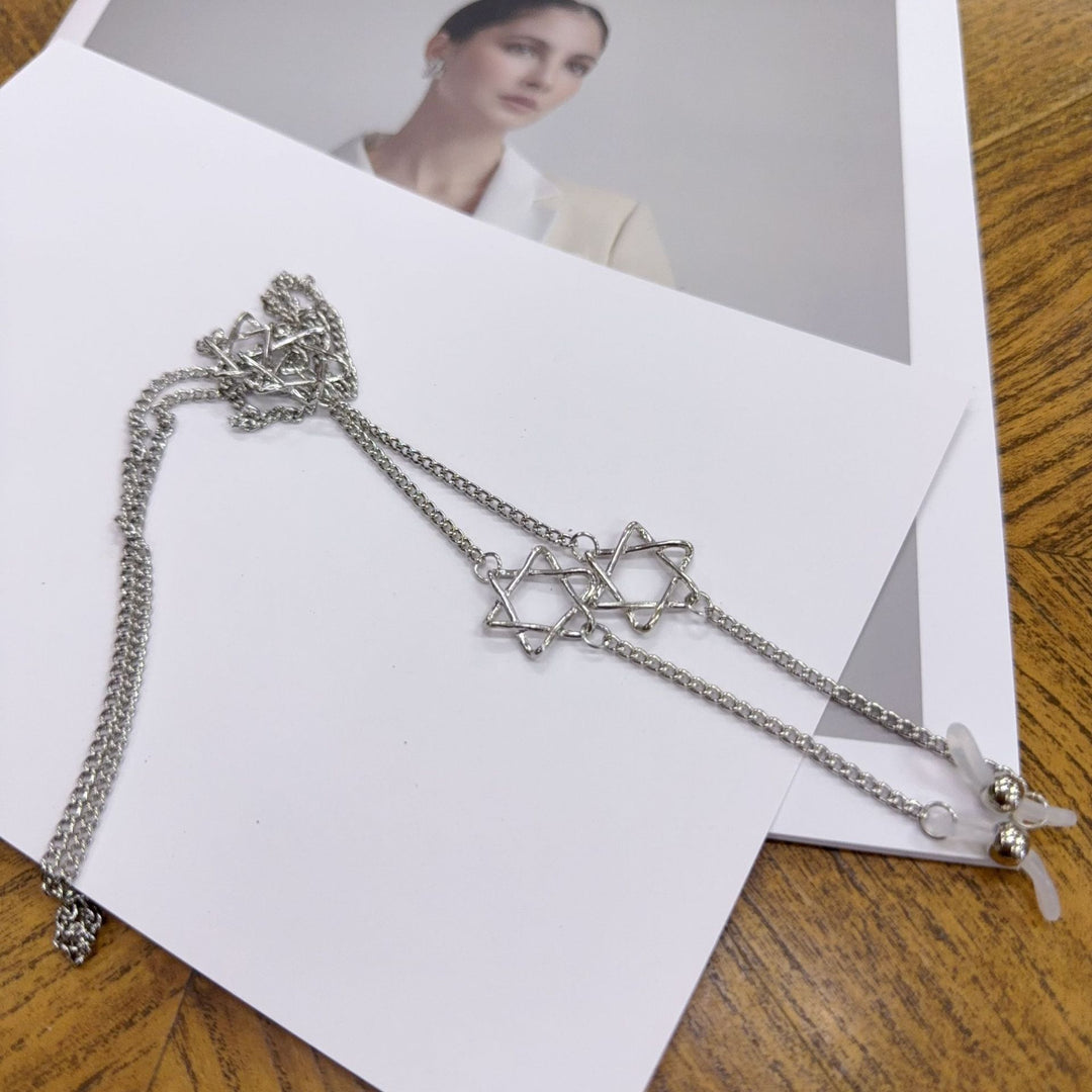 Dangle Chain Necklace with Star Accents Stornfield