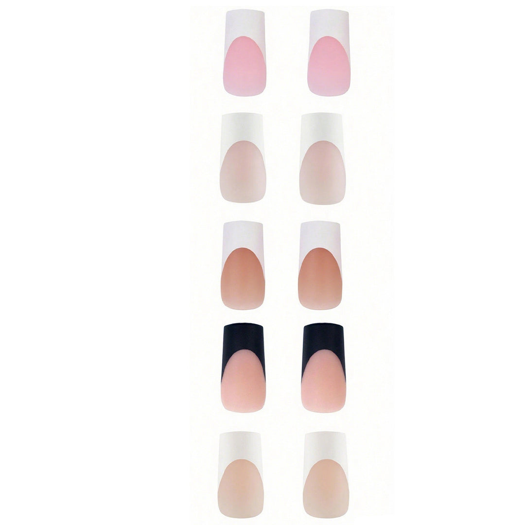 Modern French Tip Press-On Nails Stornfield