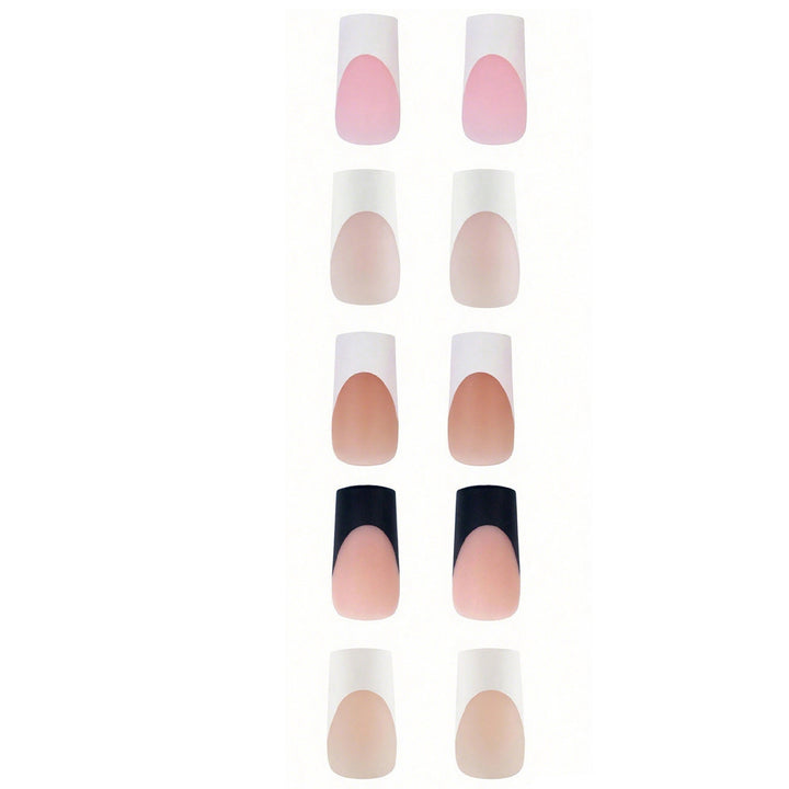 Modern French Tip Press-On Nails Stornfield