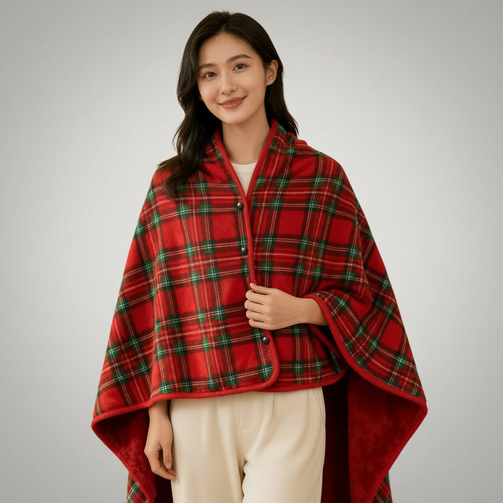 Ladies Cozy and Fashionable Blanket with Checkered Pattern Stornfield