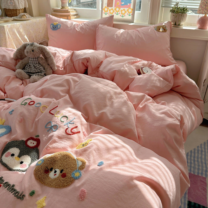 Children's Playful Animal-Themed Bedding Set