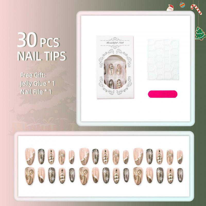 Festive Holiday-Themed Press-On Nails