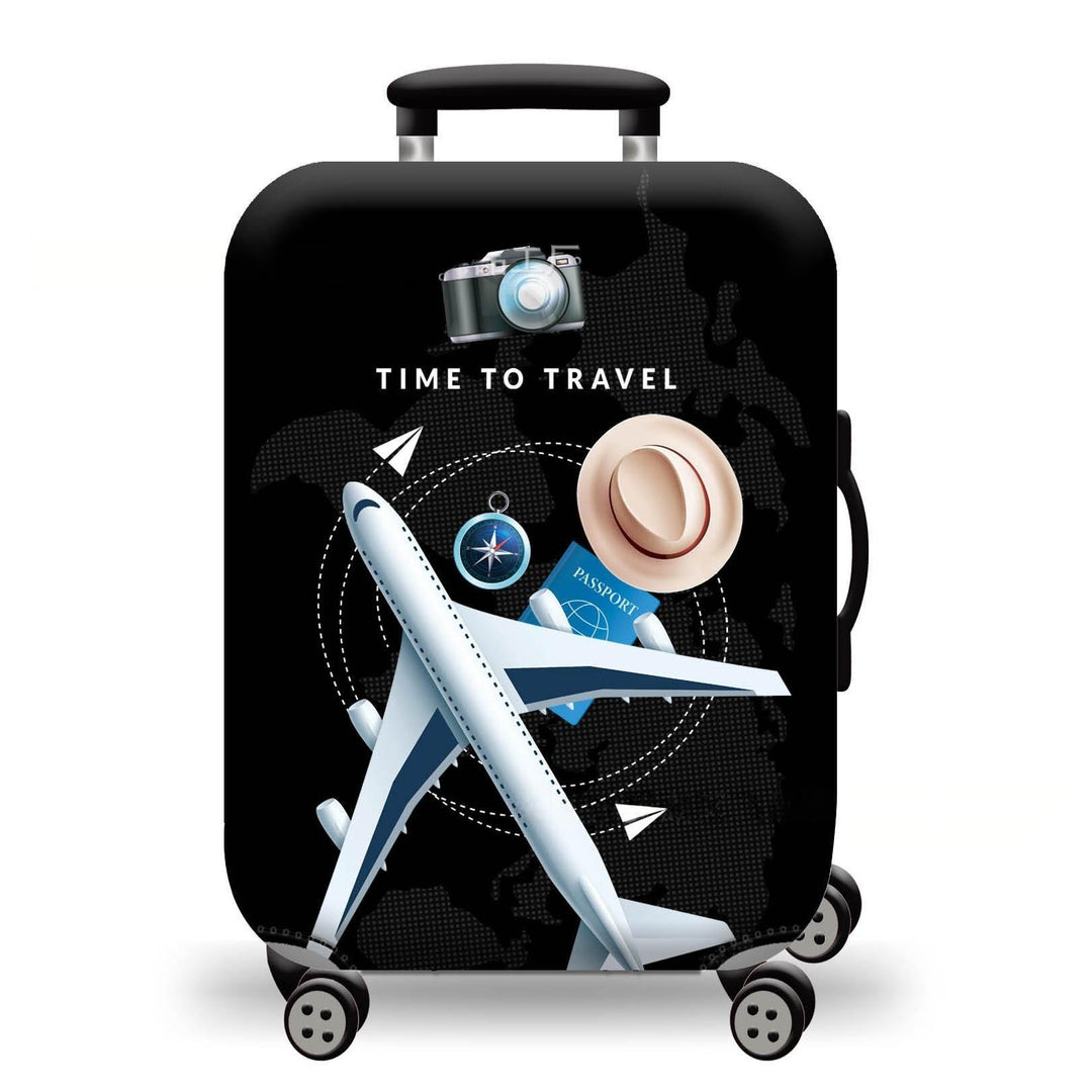 Unisex Hard Shell Suitcase with Creative Travel Motif Stornfield