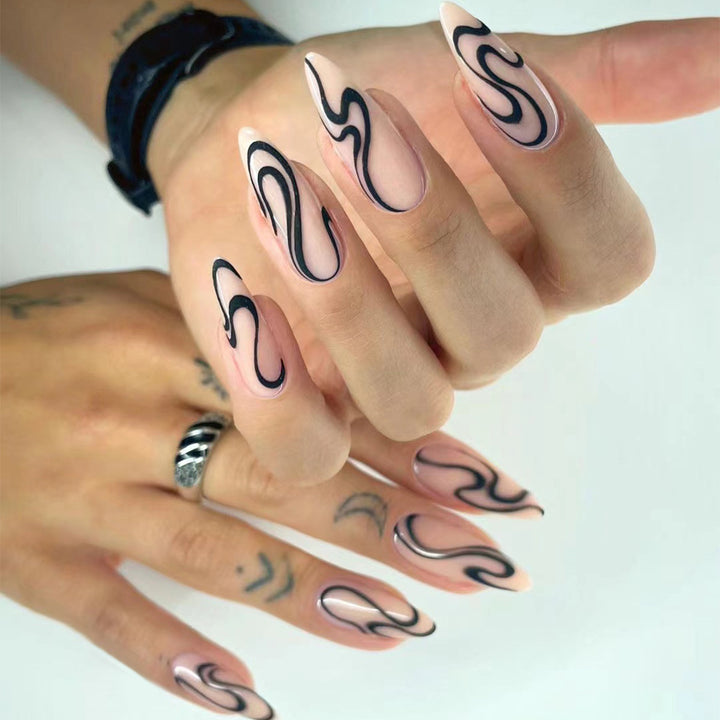 Artistic nail extensions with modern design and elegant lines Stornfield