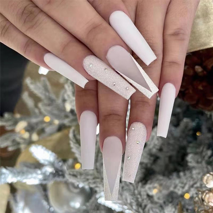 Premium Rhinestone-Embellished Stiletto Press-On Nails Stornfield