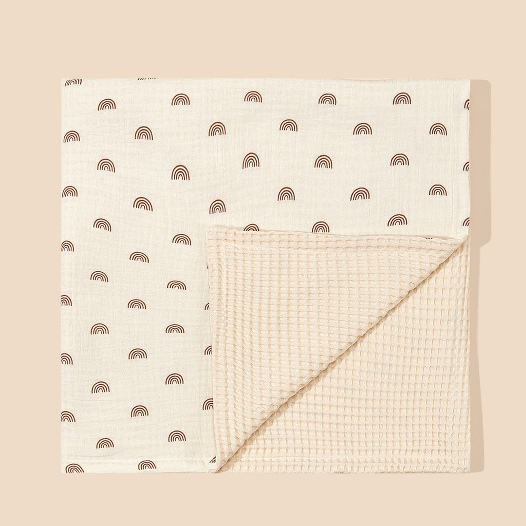 Dual-Textured Muslin Baby Blanket Stornfield