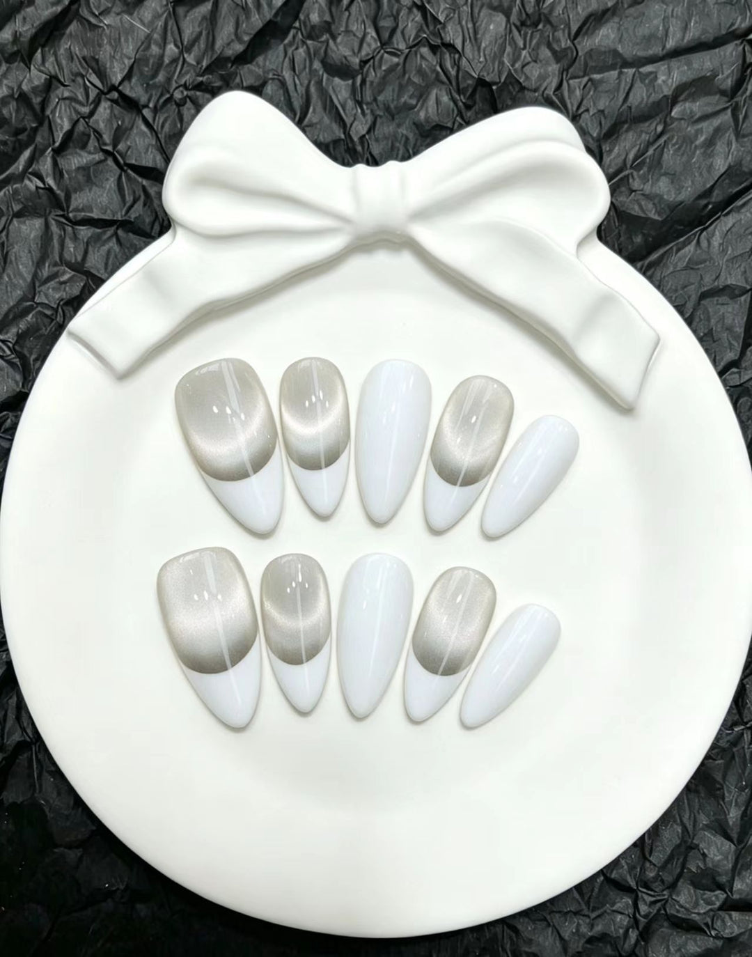 Decorative Press-On Nail Art Set with Floral and Whimsical Designs