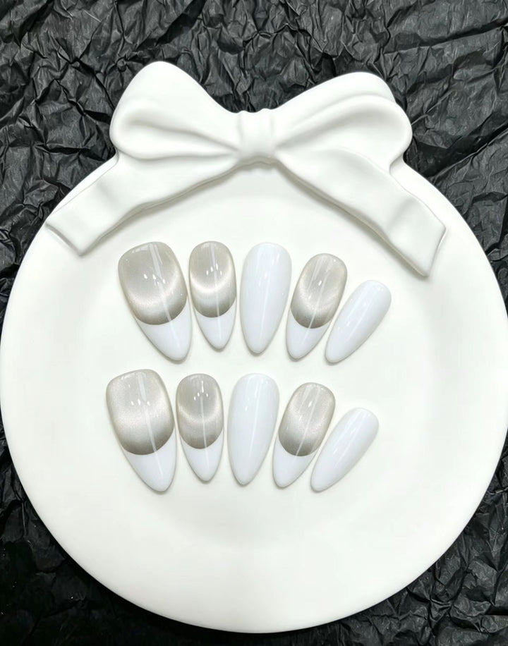 Decorative Press-On Nail Art Set with Floral and Whimsical Designs