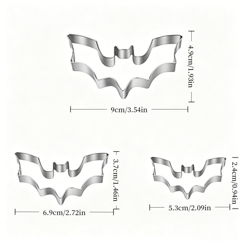 Pumpkin cookie cutter set made of stainless steel food safe with smooth edges