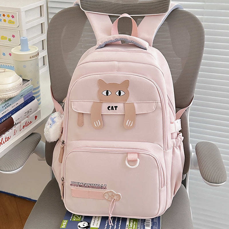 Playful Cat-Themed School Backpack Stornfield