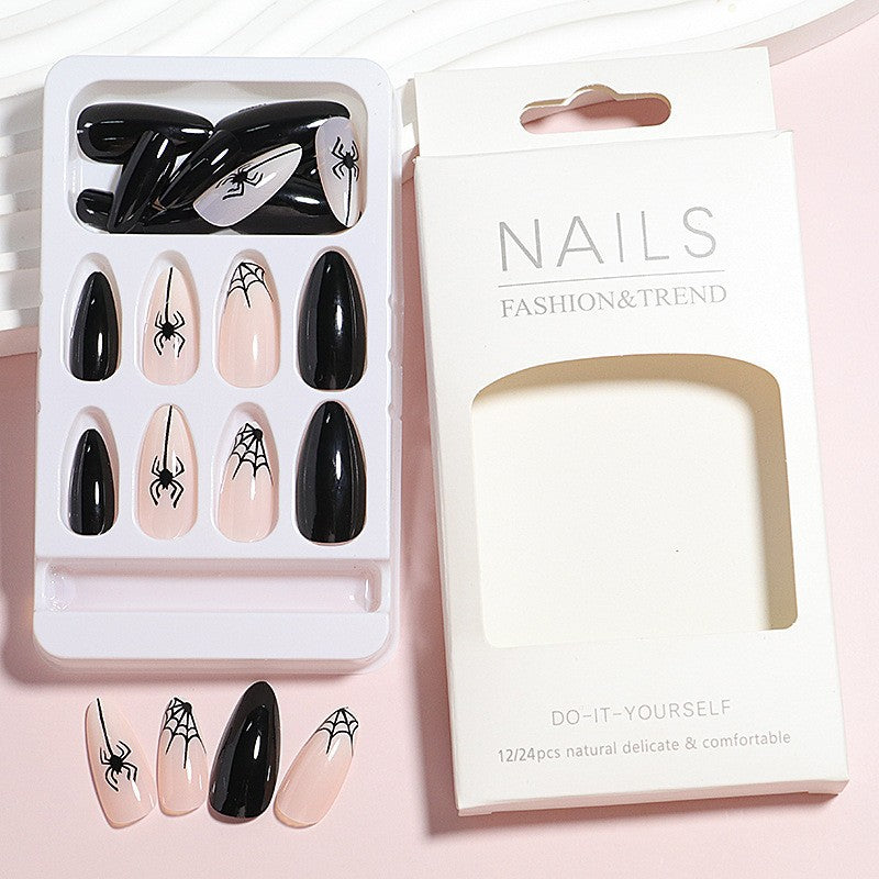 Artistic Spider Design Press-On Nails Stornfield