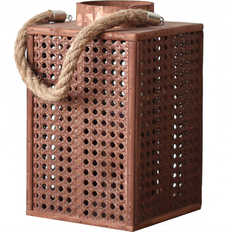 Decorative lantern holder made of natural material Stornfield