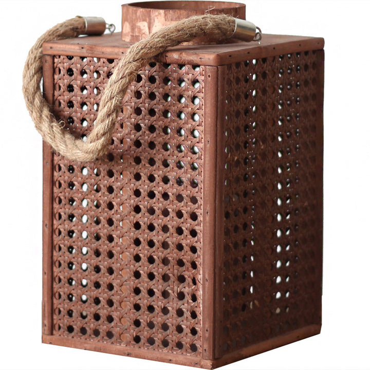 Decorative lantern holder made of natural material Stornfield